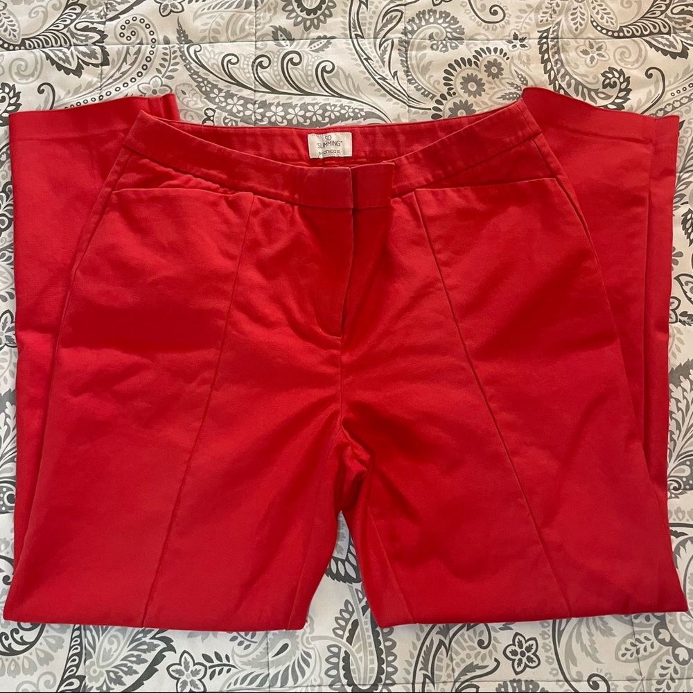 Chico’s So Slimming Straight Leg Pants, Coral, Size 1.5
